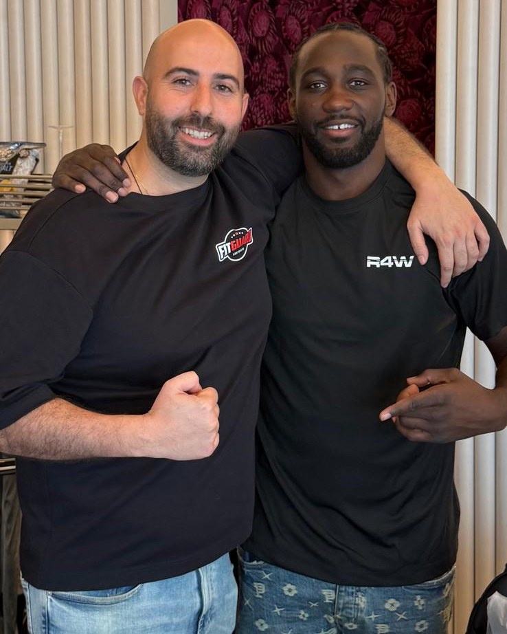 Khalil from FitGuard Australia with boxer Terence Crawford